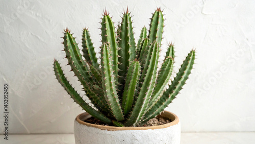 Herbal plant Hoodia gordonii or Hoodia on white or transparent background