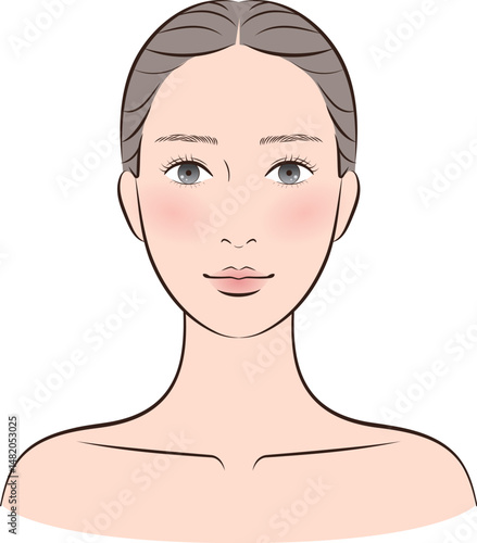 スキンケア・美容系に使える女性イラスト