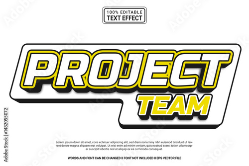 Project Editable Text Effect Vector Design – Playful and Modern Typography Cartoon Style for Poster, Branding, Social Media