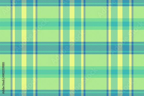 Long tartan vector check, traditional plaid textile texture. Dog tooth seamless background fabric pattern in lime and green colors.