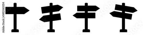Wallpaper Mural Signpost icon, direction icon isolated. Torontodigital.ca