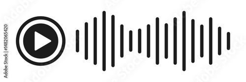 Free Download Sound wave decibel audio record icon. Music bar player interface. Equalizer wave. Vector illustration - GFXLoad