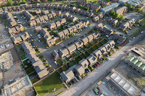 New Build Homes in England 2025 – Aerial View of UK Housing Development Under Construction
