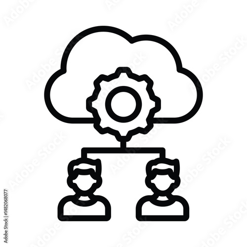 Cloud computing Vector icon which can easily modify or edit 


