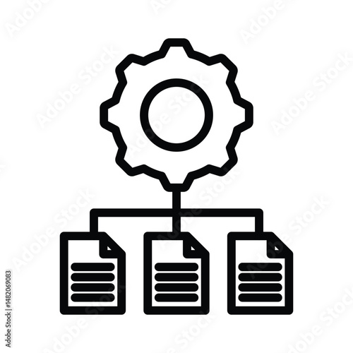 Data processing Vector icon which can easily modify or edit