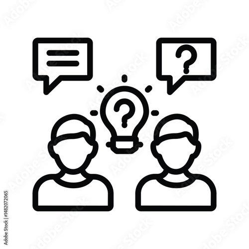 Sharing idea Vector icon which can easily modify or edit