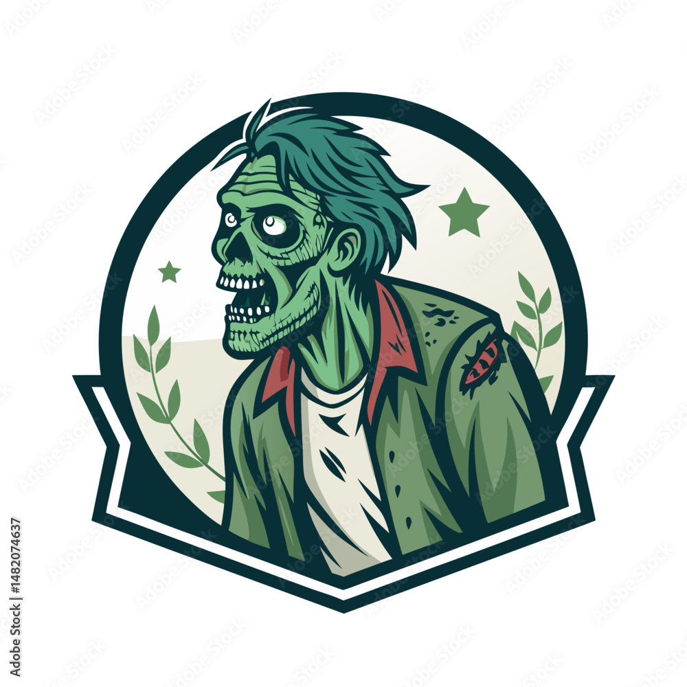 Fototapeta premium Zombie T Shirt Design