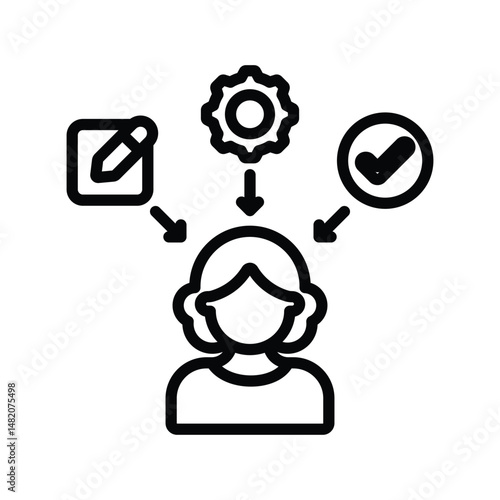 Skill development Vector icon which can easily modify or edit