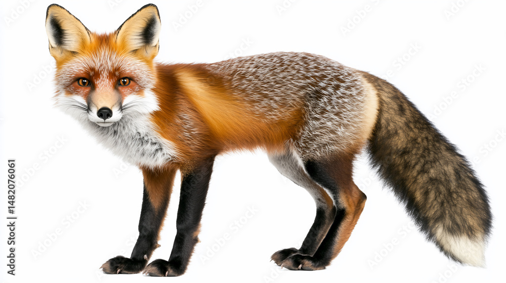 Fototapeta premium Red fox digital illustration