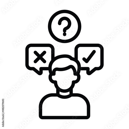 Conclusion Vector icon which can easily modify or edit