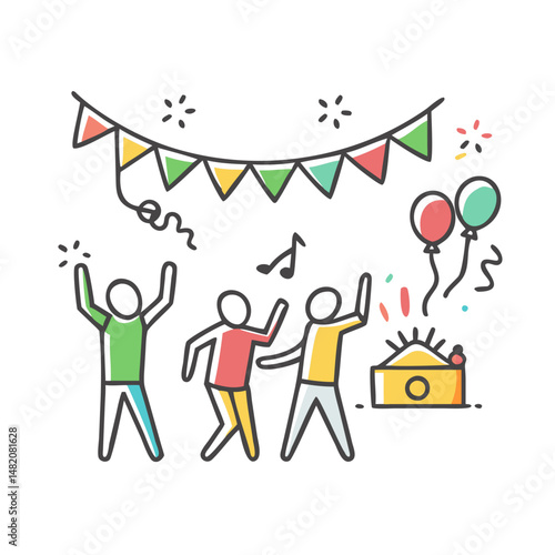  pack 63 festival party icon, pack 63 festival party vector illustration-simple illustration of pack 63 festival party, perfect for pack 63 festival party logos and icons