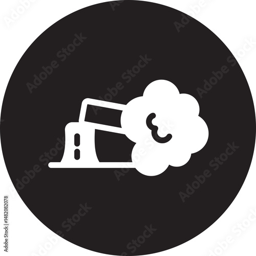 deforestation glyph icon