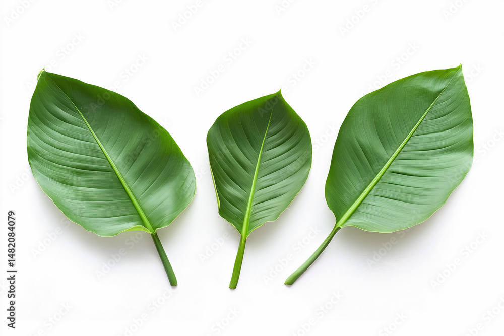 Obraz premium green leaf isolated on white