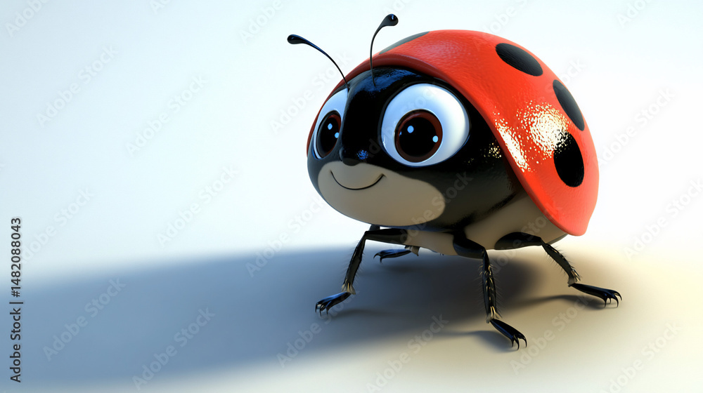 Fototapeta premium Cartoon ladybug