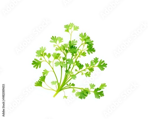parsley isolated on white