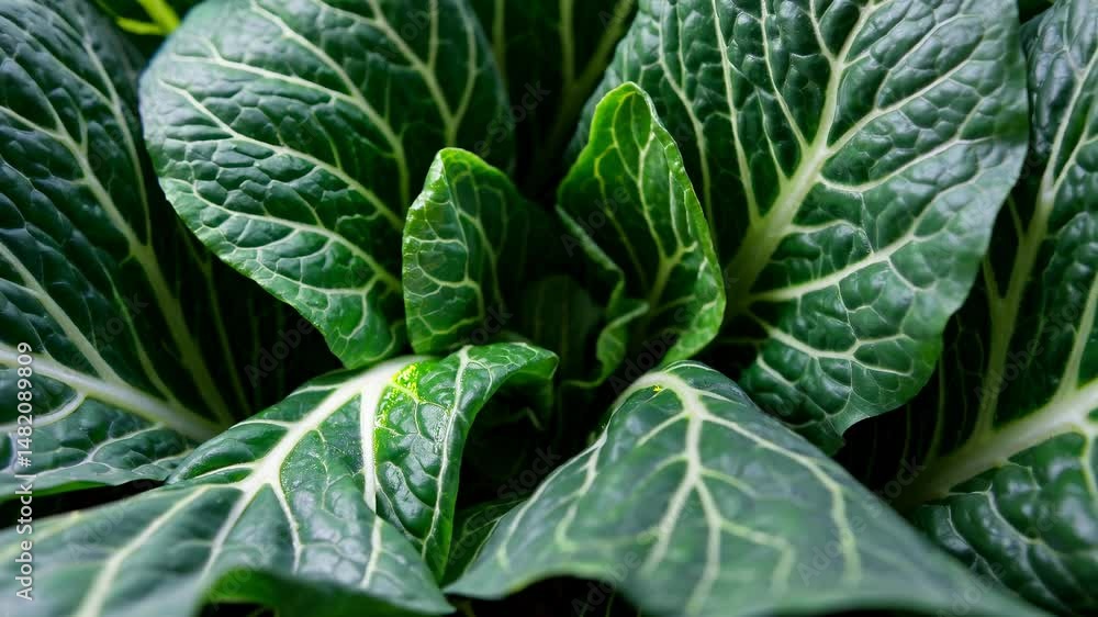 Bok Choy Foliage in Photorealistic Detail Bok Choy Foliage in Photorealistic Detail