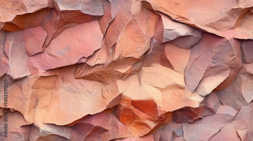 Textured Background of a Red and Brown Stone Wall
