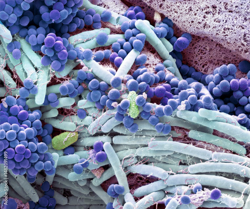 Skin bacteria, SEM