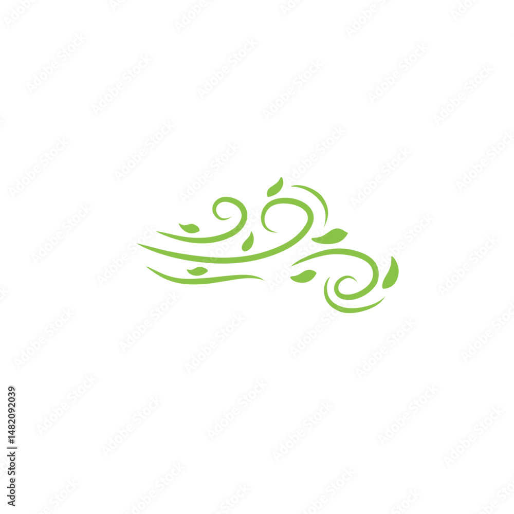 Fototapeta premium green organic wind leaf