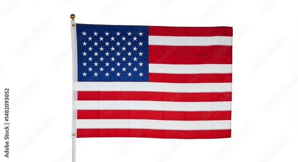 Photo of American Flag on White Pole Photo of American Flag on White Pole