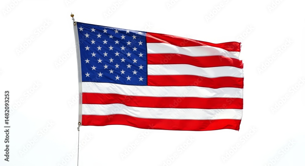 Photo of American Flag Waving in the Wind Photo of American Flag Waving in the Wind