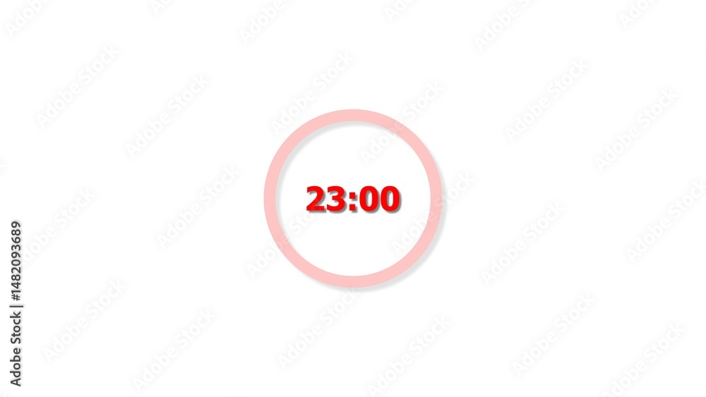 Digital countdown timer red color 4k illustration of 23 second on transparent on white background. 23 seconds digital timer 4k illustration. Digital countdown timer red color 4k illustration of 23 second on transparent on white background. 23 seconds digital timer 4k illustration.