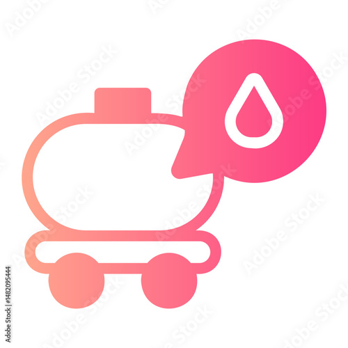 oil tanker gradient icon