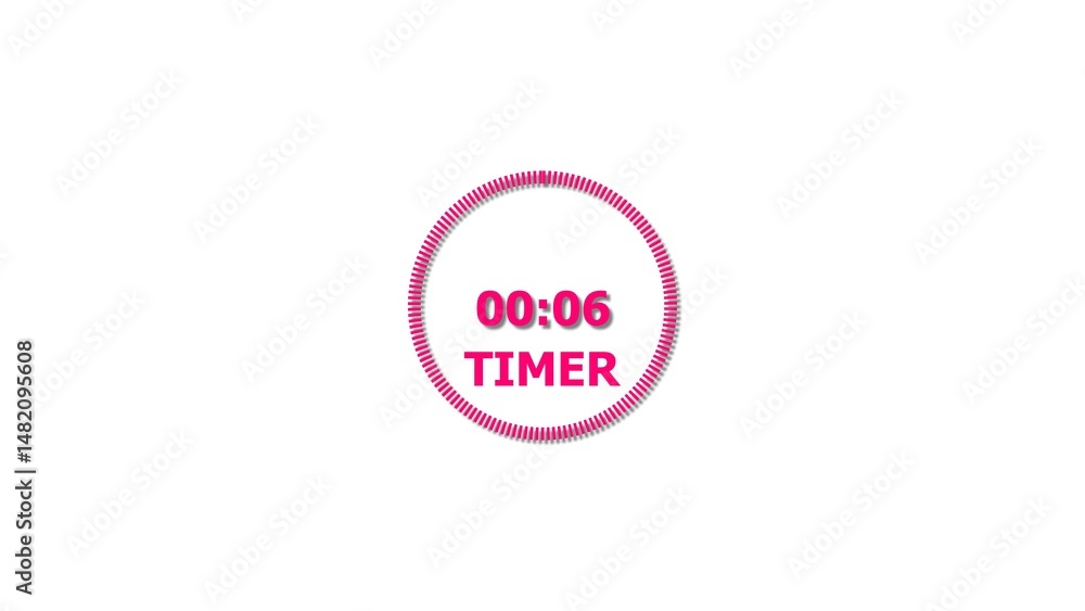 Digital countdown timer magenta red color 4k illustration of 6 second on transparent on white background. 6 seconds digital timer 4k illustration . Digital countdown timer magenta red color 4k illustration of 6 second on transparent on white background. 6 seconds digital timer 4k illustration .
