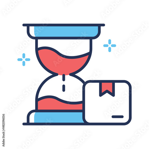 Visually appealing outline icon of estimated shipping time