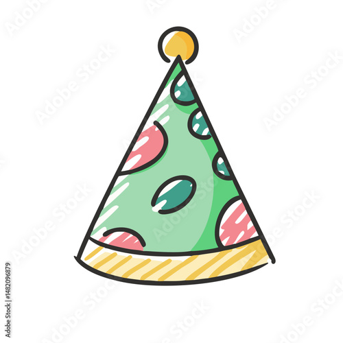 party hat icon, party hat vector illustration-simple illustration of party hat, perfect for party hat logos and icons