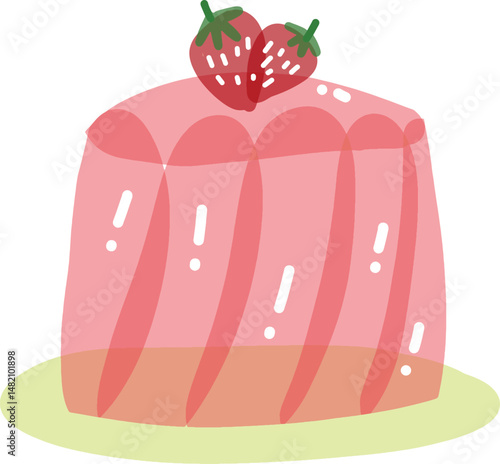 Strawberry Jelly with Fresh Berries