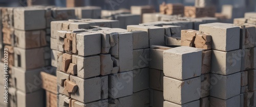 Wallpaper Mural Interlocking modular building blocks, close-up view ,  assembly,  prefab Torontodigital.ca