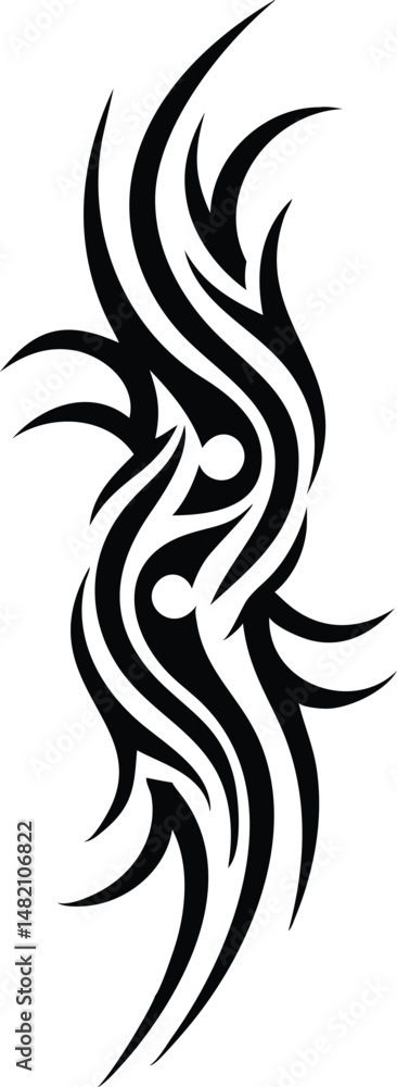 Fototapeta premium Decorative Tribal Tattoo Art Spiritual Black Symbol