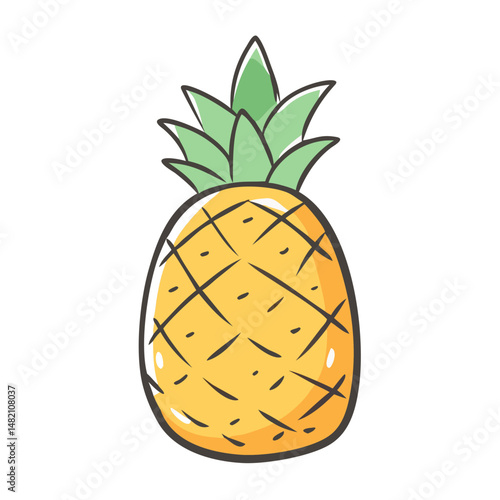 pineapple icon, pineapple vector illustration-simple illustration of pineapple, perfect for pineapple logos and icons