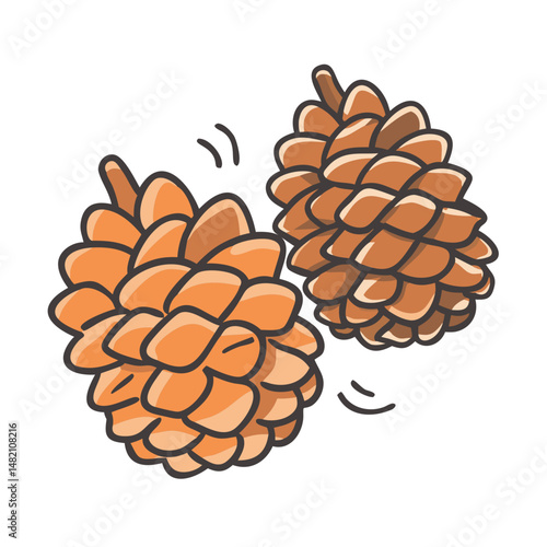 pine cones icon, pine cones vector illustration-simple illustration of pine cones, perfect for pine cones logos and icons