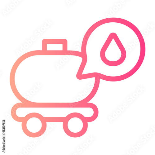 oil tanker gradient icon