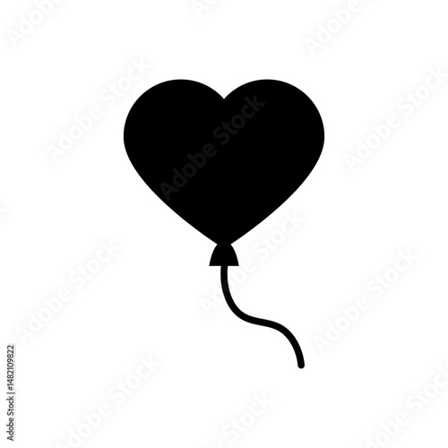 Heart Shaped Air Balloon Icon