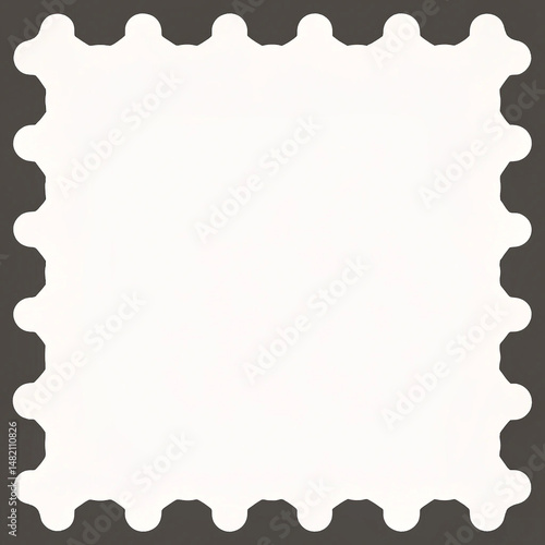 Blank Vintage Postage Stamp Template with Perforated Edges – Isolated Vector Design