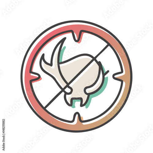 poaching symbol icon, poaching symbol vector illustration-simple illustration of poaching symbol, perfect for poaching symbol logos and icons