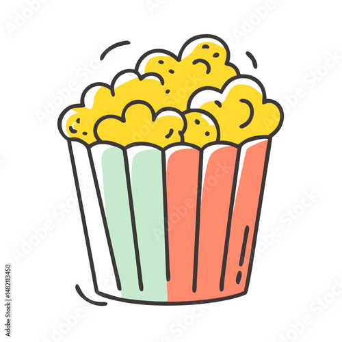 popcorn icon, popcorn vector illustration-simple illustration of popcorn, perfect for popcorn logos and icons