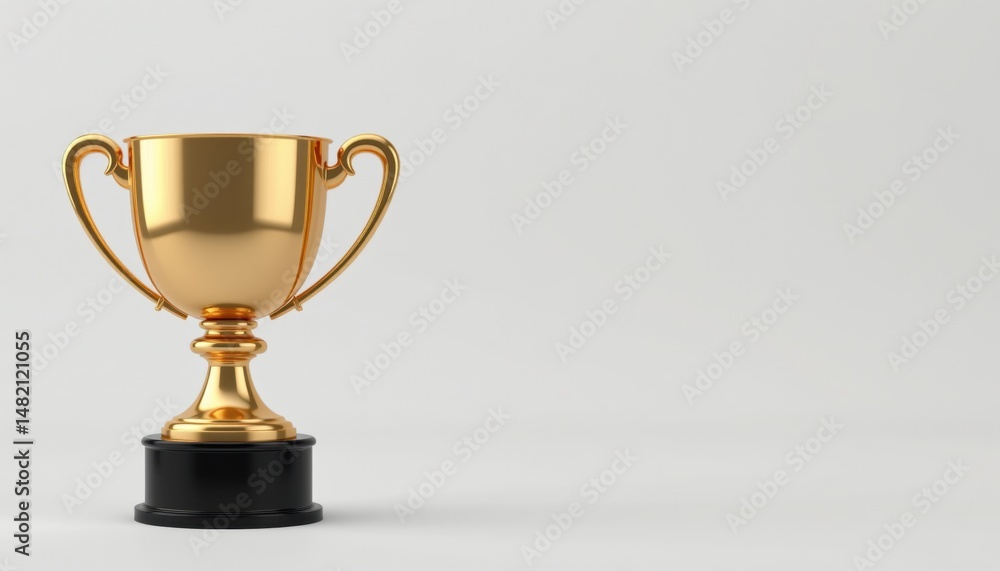 Golden Trophy Cup Isolated on Light Background
Golden Trophy Cup Isolated on Light Background