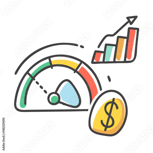 profit loss indicator icon, profit loss indicator vector illustration-simple illustration of profit loss indicator, perfect for profit loss indicator logos and icons