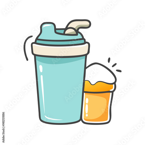 protein shake icon, protein shake vector illustration-simple illustration of protein shake, perfect for protein shake logos and icons