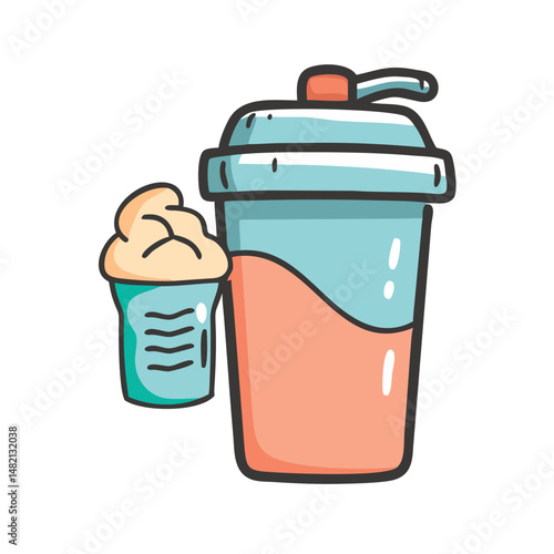 protein shake icon, protein shake vector illustration-simple illustration of protein shake, perfect for protein shake logos and icons