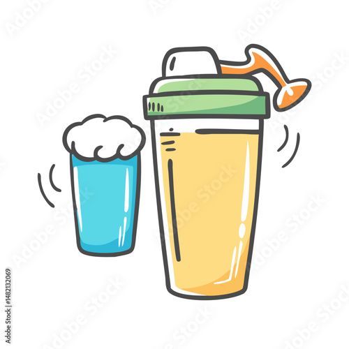 protein shake icon, protein shake vector illustration-simple illustration of protein shake, perfect for protein shake logos and icons