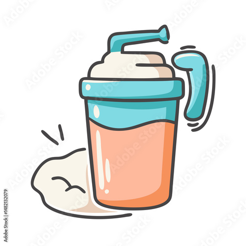 protein shake icon, protein shake vector illustration-simple illustration of protein shake, perfect for protein shake logos and icons