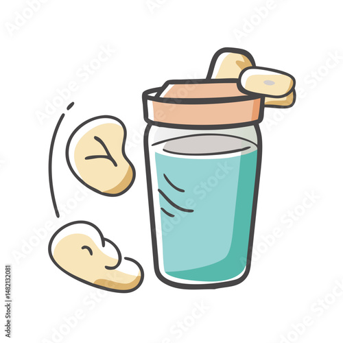 protein shake icon, protein shake vector illustration-simple illustration of protein shake, perfect for protein shake logos and icons