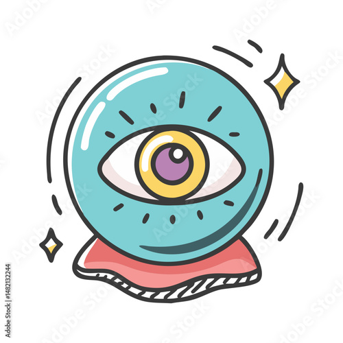 psychic eye icon, psychic eye vector illustration-simple illustration of psychic eye, perfect for psychic eye logos and icons