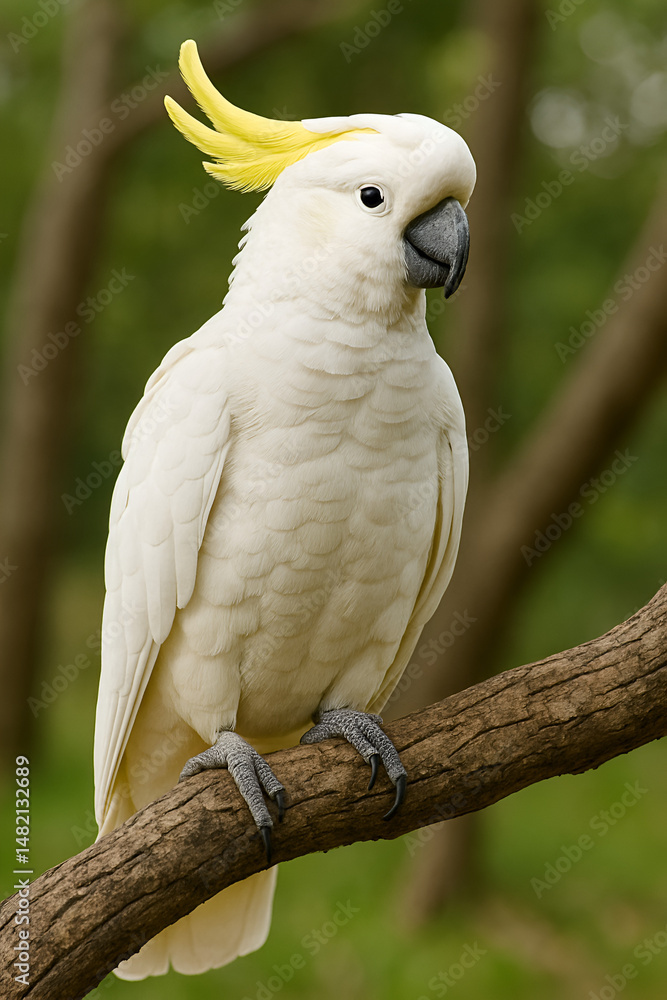Fototapeta premium white and yellow cockatoo