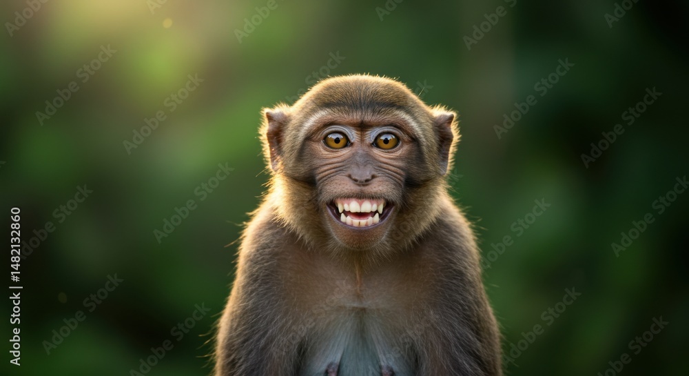 Fototapeta premium Smiling Monkey Portrait